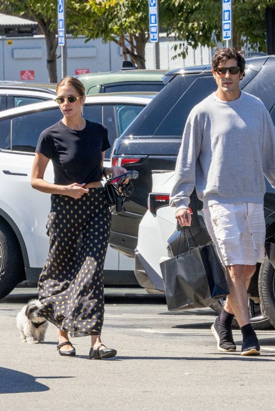 ASHLEY BENSON and Brandon Davis Out with Their Dog in Studio City 09/16/2024