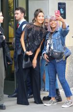 ASHLEY PARK Takes Selfies with Fans Outside Her Hotel in New York 09/18/2024