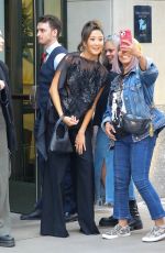 ASHLEY PARK Takes Selfies with Fans Outside Her Hotel in New York 09/18/2024