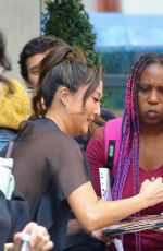 ASHLEY PARK Takes Selfies with Fans Outside Her Hotel in New York 09/18/2024