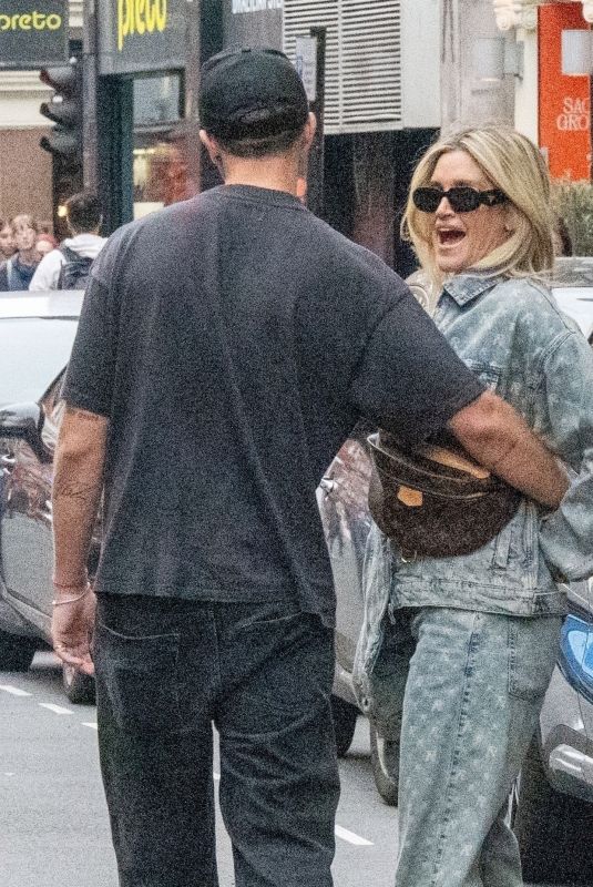 ASHLEY ROBERTS and George Rollinson Out in London 09/06/2024