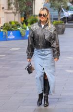 ASHLEY ROBERTS Arrives at Heart Radio in London 09/12/2024