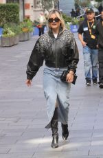 ASHLEY ROBERTS Arrives at Heart Radio in London 09/12/2024