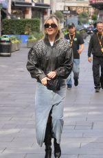 ASHLEY ROBERTS Arrives at Heart Radio in London 09/12/2024