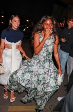 AYO EDEBITI Arrives at a Party at Costes at Paris Fashion Week 09/28/2024