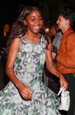 AYO EDEBITI Arrives at a Party at Costes at Paris Fashion Week 09/28/2024