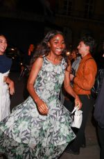 AYO EDEBITI Arrives at a Party at Costes at Paris Fashion Week 09/28/2024