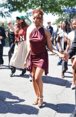 AYRA STARR Arrives at Off-White Show at New York Fashion Week 09/08/2024