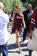 AYRA STARR Arrives at Off-White Show at New York Fashion Week 09/08/2024