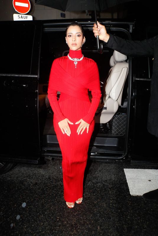 BALQEES FATHI Arrives at Messika Show at Paris Fashion Week 09/26/2024