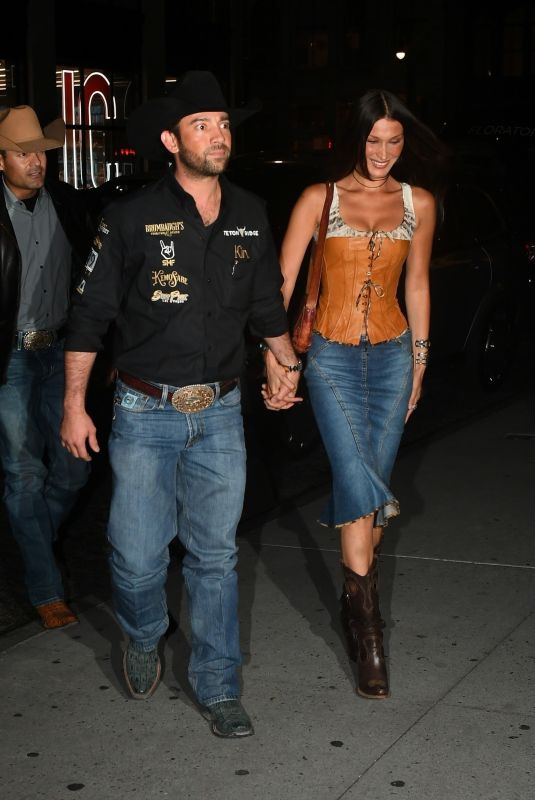 BELLA HADID and Adan Banuelos Out for Dinner at Zero Bond in New York 09/11/2024