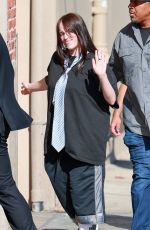 BILLIE EILISH Arrives at Jimmy Kimmel Live! in Hollywood 09/03/2024