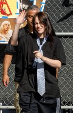 BILLIE EILISH Arrives at Jimmy Kimmel Live! in Hollywood 09/03/2024