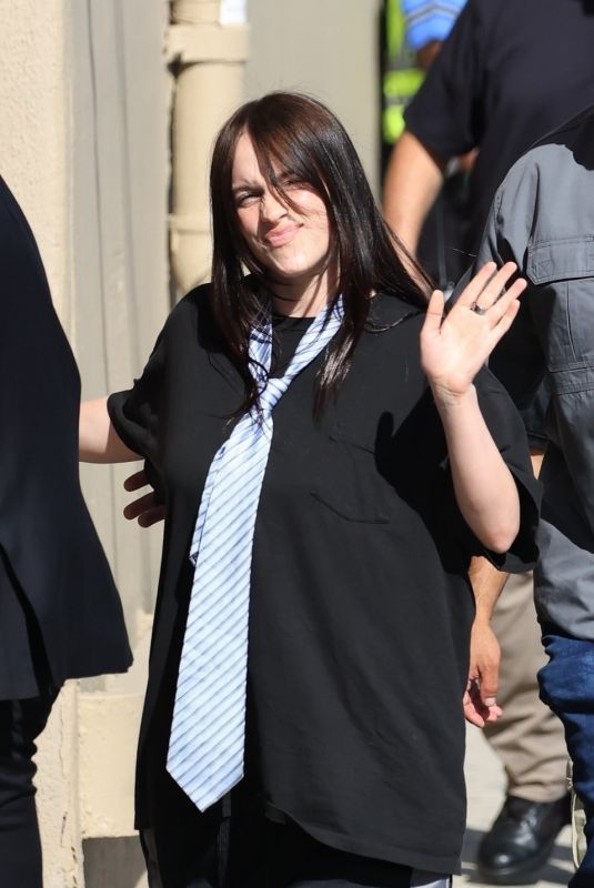 BILLIE EILISH Arrives at Jimmy Kimmel Live! in Hollywood 09/03/2024