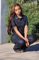 BLAC CHYNA in a Fashion Nova Jumpsuit Out in Los Angeles 08/28/2024