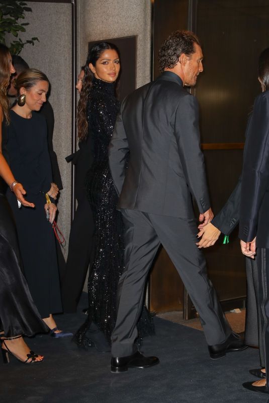 CAMILA ALVES and Matthew McConaughey Arrives at Caring for Women Dinner in New York 09/09/2024