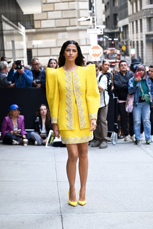 CAMILA ALVES Arrives at Carolina Herrera Spring 2024 Fashion Show at New York Fashion Week 09/09/2024