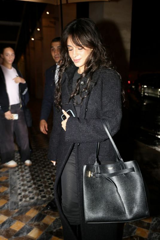 CAMILA CABELLO Arrives for Dinner in Paris 09/25/2024