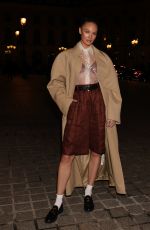 CANDICE SWANEPOEL Leaves Schiaparelli Show at Paris Fashion Week 09/26/2024
