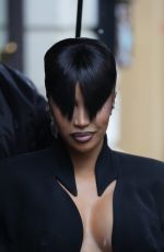 CARDI B Arrives at Mugler Fashion Show in Paris 09/26/2024