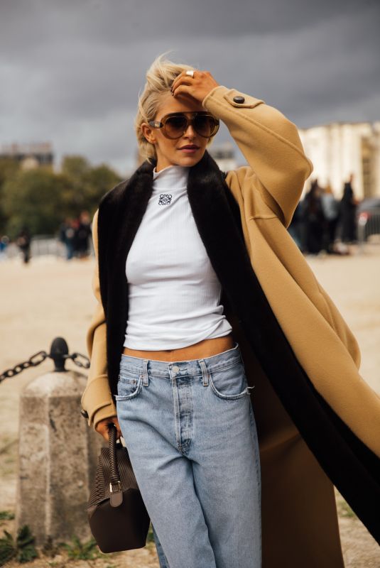 CAROLINE DAUR Arrives at Loewe Fashion Show at Paris Fashion Week 09/27/2024
