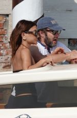 CHRISTINE CENTENERA and Joel Edgerton Out on Grand Canal in Venice 09/03/2024