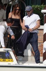 CHRISTINE CENTENERA and Joel Edgerton Out on Grand Canal in Venice 09/03/2024