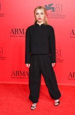 CLARA GALLE at Armani Beauty Dinner Photocall at 81st Venice International Film Festival 08/31/2024
