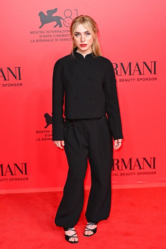 CLARA GALLE at Armani Beauty Dinner Photocall at 81st Venice International Film Festival 08/31/2024