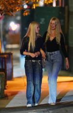 CLAUDIA SCHIFFER and CLEMENTINE POPPY Out for Dinner in New York 09/01/2024