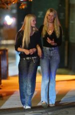CLAUDIA SCHIFFER and CLEMENTINE POPPY Out for Dinner in New York 09/01/2024