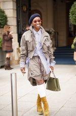CYNTHIA ERIVO Leaves Her Hotel at Paris Fashion Week 09/29/2024