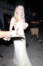 DAKOTA FANNING Leaves Lalo Tequila Emmy After-party in West Hollywood 09/15/2024