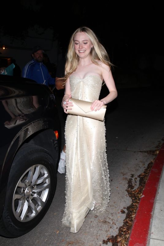DAKOTA FANNING Leaves Lalo Tequila Emmy After-party in West Hollywood 09/15/2024