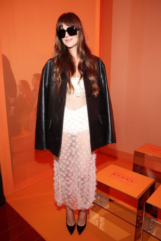 DAKOTA JOHNSON at Gucci Fashion Show at Milan Fashion Week 09/20/2024