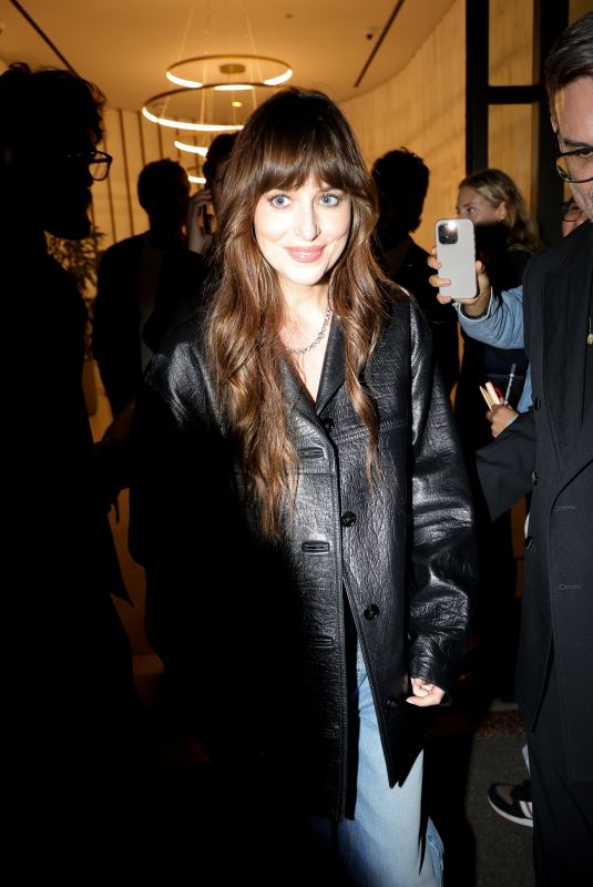 DAKOTA JOHNSON Heading to Gucci Afterparty at Milan Fashion Week 09/20/2024