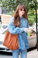 DAKOTA JOHNSON in Double Denim Out and About in New York 09/04/2024