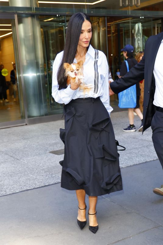 DEMI MOORE Leaves a Q&A Session in New York 09/11/2024