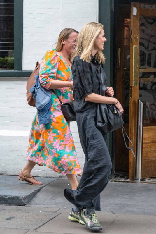 DONNA AIR Out with a Driend at The Groucho Club in London 08/30/2024