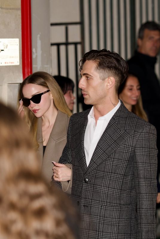 DOVE CAMERON and Damiano David Arrives at Valentino After-Party in Paris 09/29/2024