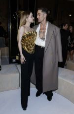 DOVE CAMERON and Damiano David at Balmain Spring/Summer 2025 Runway Show at Paris Fashion Week 09/25/2024