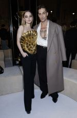 DOVE CAMERON and Damiano David at Balmain Spring/Summer 2025 Runway Show at Paris Fashion Week 09/25/2024