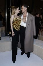 DOVE CAMERON and Damiano David at Balmain Spring/Summer 2025 Runway Show at Paris Fashion Week 09/25/2024