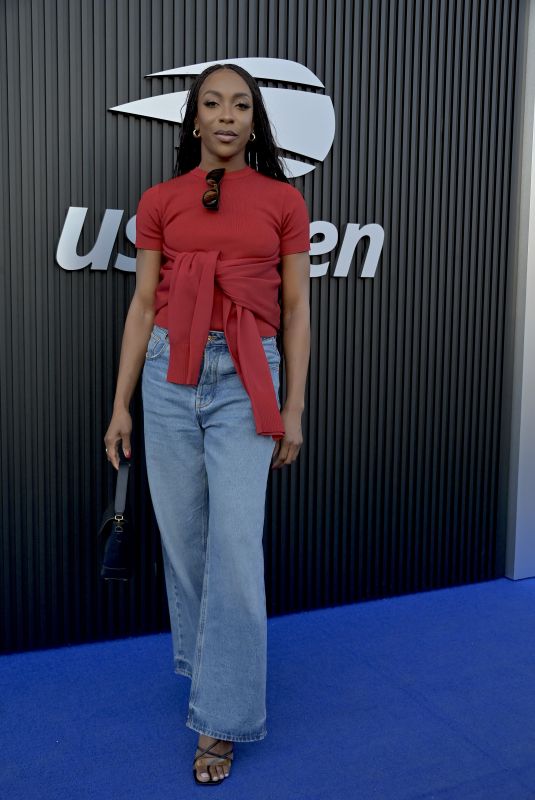 EGO NWODIM at 2024 US Open Celebrity Blue Carpet in New York 08/02/2024