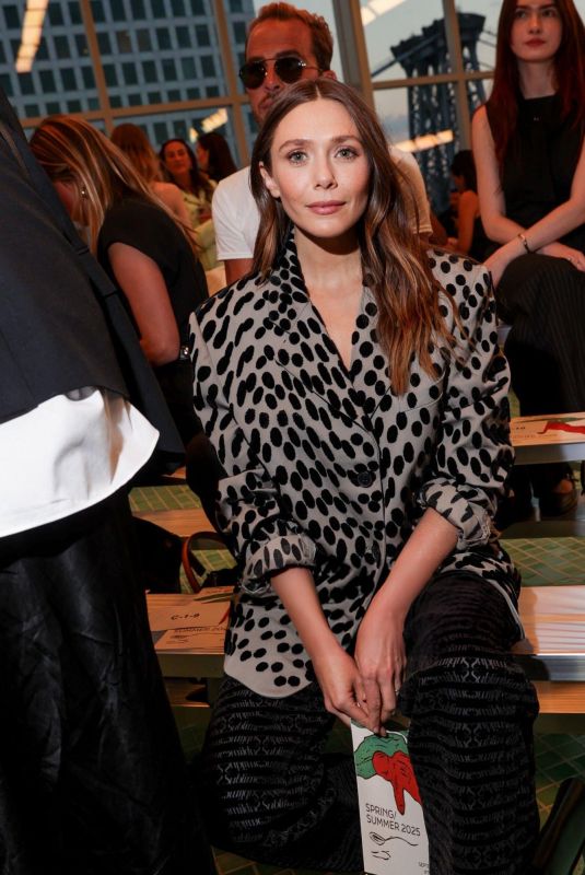 ELIZABETH OLSEN at Tory Burch RTW Spring Show at New York Fashion Week 09/09/2024
