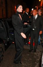 ELSA HOSK Arrives at YSL Fashion Show After-party in Paris 09/24/2024