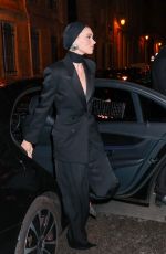 ELSA HOSK Arrives at YSL Fashion Show After-party in Paris 09/24/2024