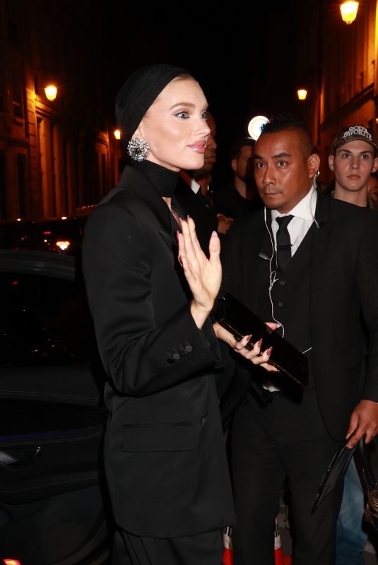 ELSA HOSK Arrives at YSL Fashion Show After-party in Paris 09/24/2024