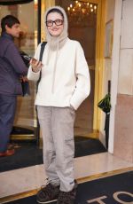 EMILY CAREY Leaves Her Hotel in Paris 09/26/2024