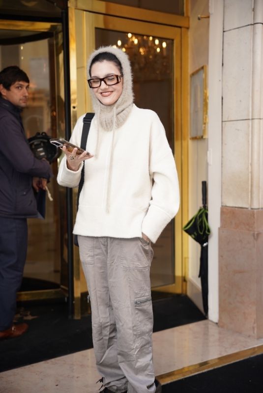 EMILY CAREY Leaves Her Hotel in Paris 09/26/2024